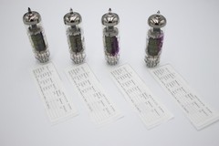 4 PCS EL84 / 6BQ5 /N709/6P14P-EV. TUNSGRAM. Pentode Tubes. Etracer Tested. NOS.