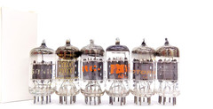 6 Nice Tested Vintage Japanese-Made 12AX7A/ECC83 Vacuum Tubes