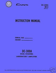 SERVICE MANUAL SET FOR CROWN DC-300 DC-300A DC-300A SERIES II VIA USB FLASH