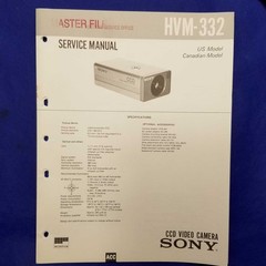 SONY HVM-332 INCLUDES SUPPLEMENT-1 AND CORRECTION Service Manual Original Paper