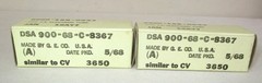GE JAN 12AY7 Tubes Double Mica Short Gray Ribbed Plate Round Getter NOS Pair