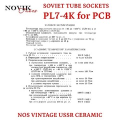 7 Pin PCB Board Mount Ceramic Sockets Soviet Vintage Silver Plated Pins 20pcs