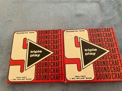 2 SoundCraft Magnetic Tape Reel 1800 ft 1/2 mil Mylar Base Triple Play TP-18