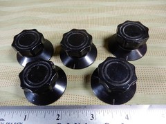 Daka-Ware Skirted Knobs ~ 1-1/2 Skirt Diameter Used Qty 5 for 1/4 Shafts