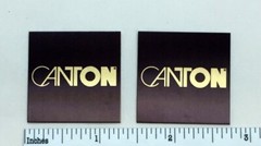 Canton Speaker Badge Custom Brown / Gold Aluminum Pair Free Shipping