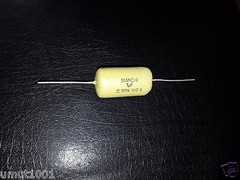 NOS BIANCHI MULLARD MUSTARD 1uF 160V HQ CAPACITORS – GREAT MARSHALL TONE ! 2pcs!