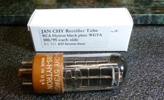 JAN CHS CBS RCA Made Hytron 5y3 WGTA Black Plate 100/95 each side