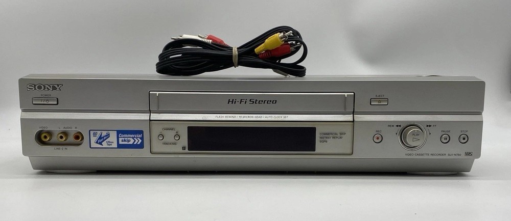 Sony SLV-N750 Hi-Fi Stereo VHS Video Cassette Recorder, No Remote, WORKING