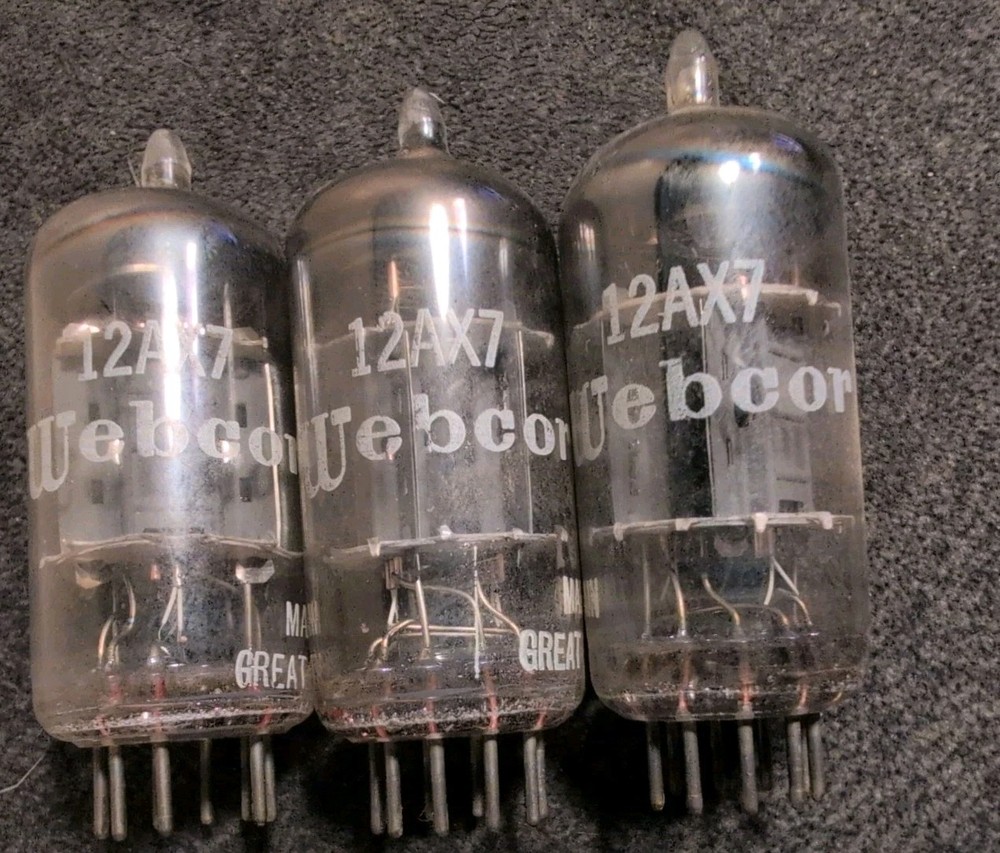3- MULLARD BLACKBURN 12AX7 ECC83 TUBE (I61-series circa 1961) Strong Trio?