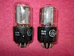 Matched Pair 1958 GE Side Getter 6SN7GTB Tubes STRONG! 6SN7