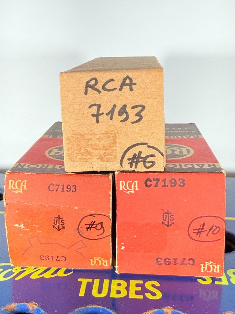 Matched Trio RCA 7193 2C22 CV6 DET20 E1148 Sub 6SN7 NOS Tested Like NOS Tube