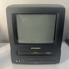 Vintage Sylvania 9-INCH Color TV AC/DC Power w/ Remote – No VCR Retro Gaming