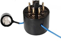 6L6 to 807 socket adapter gold plated pins (1) pc Converts to 807 top to octal