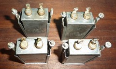 4 Aerovox Oil Capacitors 1.0uf @ 400VDC w/ Mounts