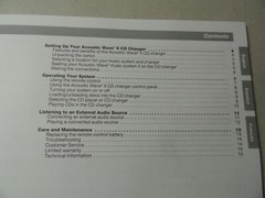 Bose Acoustic Wave II CD Changer – Owners Guide User Manual Original Instruction