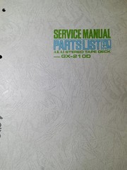 AKAI GX-210D Service Manual Parts List Stereo Tape Recorder Original