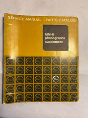 SERVICE MANUAL MM-6 PHONOGRAPHS SUPPLEMENT ROWE