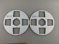 1 Pair Pro 10.5″ Silver 1/4″ TECHNICS Tape Reel For Reels To Reel Tape Recorders