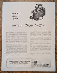 1950’s Nuclear Chicago Super Sniffer manual (includes schematic) Geiger Counter