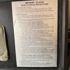 Sharp RD-680AV Professional Series Cassette Recorder