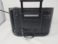 Vintage TV Sony FD-555 Mega Watchman VHF/UHF B&W 4.5″ TV W/ Cassette Player