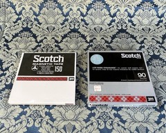 2 Vintage Nos Scotch Magnetic Tapes 150 & 90 7 Inch Reels Untested