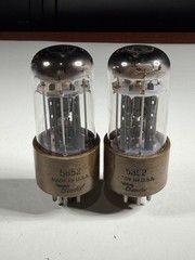 2 Bendix 5852 6X5GT Tubes Amplitrex Tested MATCHED #009