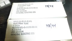 GE 6550A PAIR -USA JAN Military green print- NOS PAIR!!