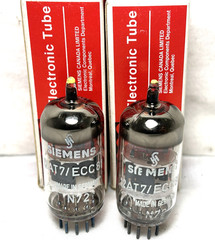 Pair Siemens 12AT7/ECC81 Vacuum Tubes In Boxes Tested Good Vintage German Valve