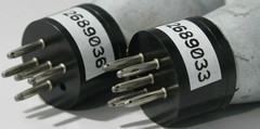 2x 41MH Cossor Grey Coated Glass Black Base 5 Pins AVO Tested