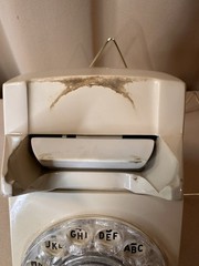 Vintage 60’s/70’s GTE Beige Starlight MCM Rotary Dial Desk Table Wall Phone