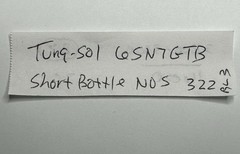 NOS Tung-Sol 6SN7GTB Vacuum Tube USA Short Bottle w/ Box 3200/3300