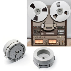 (2-Pack) Gray Nab Hub Adapter for Open Reel Tape Machines, Compatible with Stude