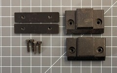 2 Technics SL1200 MK2 Turntable Dust cover brackets with hardware Used DJ