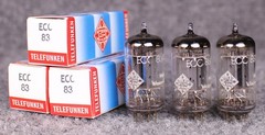 (3) SUPERB 1950’s Telefunken ECC83 12AX7 Smooth Plate Tubes ~MATCHED~ Test NOS!