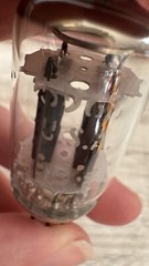 Rare Matched Pair 12au7 Comm Grade 5963 Hifi Tubes Vented Long Gray Ridge Plates