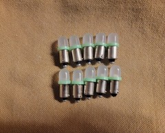 (25)FROSTED BAYONET 6.3V-8V LED LAMP/McIntosh MX113, MX114, MX115 -COLOR CHOICE!