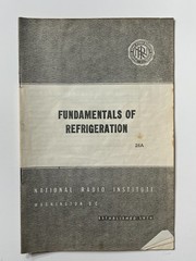 National Radio Institute Appliance Service Manual Fundamentals Refrigeration