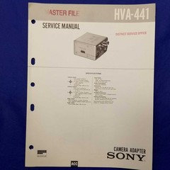SONY HVA-441 Service Manual Original Paper OEM Repair Guide – USA