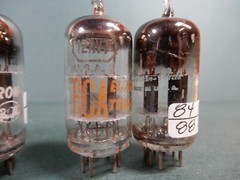 RCA Black & Gray 12AV7 VTG Vacuum Tubes Qty 6 Amplitrex Tested 76-112% Gm
