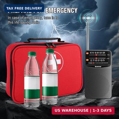 AM/FM Portable Radio, Pocket Radio 3 AA Battery Powered, Long Lasting, with Exce