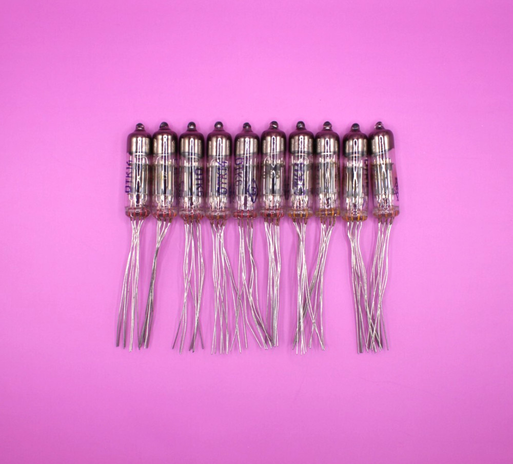 10x 6N16B-V 6Н16Б-В = 6021 ~ 6SN7 Double Triode Tubes / MELZ / Gold Grid / NEW