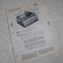 DALBAR PHOTOFACT Folder Manual M8 Tonomatic Record Player 1949 Illustrated