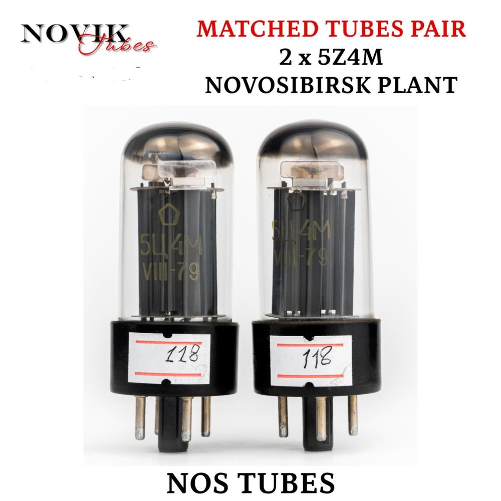 5Z4M 5C4M CV186 5Z4 ~ GZ32 ~ 5AR4 ~GZ34 Novosibirsk Rectifier Matched Pair