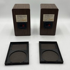 KOSS M60 Plus Dyna-Mite Pair of Speakers Bookshelf 8.5X5″ Walnut Tested Working