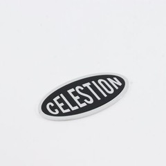 Celestion Speaker Logo Badge Oval Emblem Custom Made 51mm(2″)X25mm(0.98″) Silver