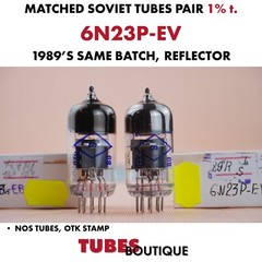 6n23p-EV Matched Pair Ecc88 6922 Reflector 1989 1% Nos Nib Military OTK tubes