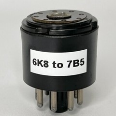 Vintage JFD Sockette 20A Radio Tube Socket Adapter 6K8 Tube to 7B5 Tube