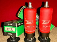 Match Pair NOS EF37A 5A157D MULLARD Zaerix 1950’s tubes – AVO & Amplifier Tstd