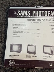 Vintage SAMS Photofact Set 1415 Emerson GE JCPenney Catalina Service Repair